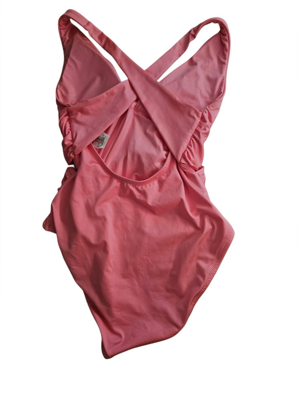 Trina Turk Pink One Piece Swimsuit Cross Back Wrap Bodice Size 8 NWOT - Picture 3 of 7